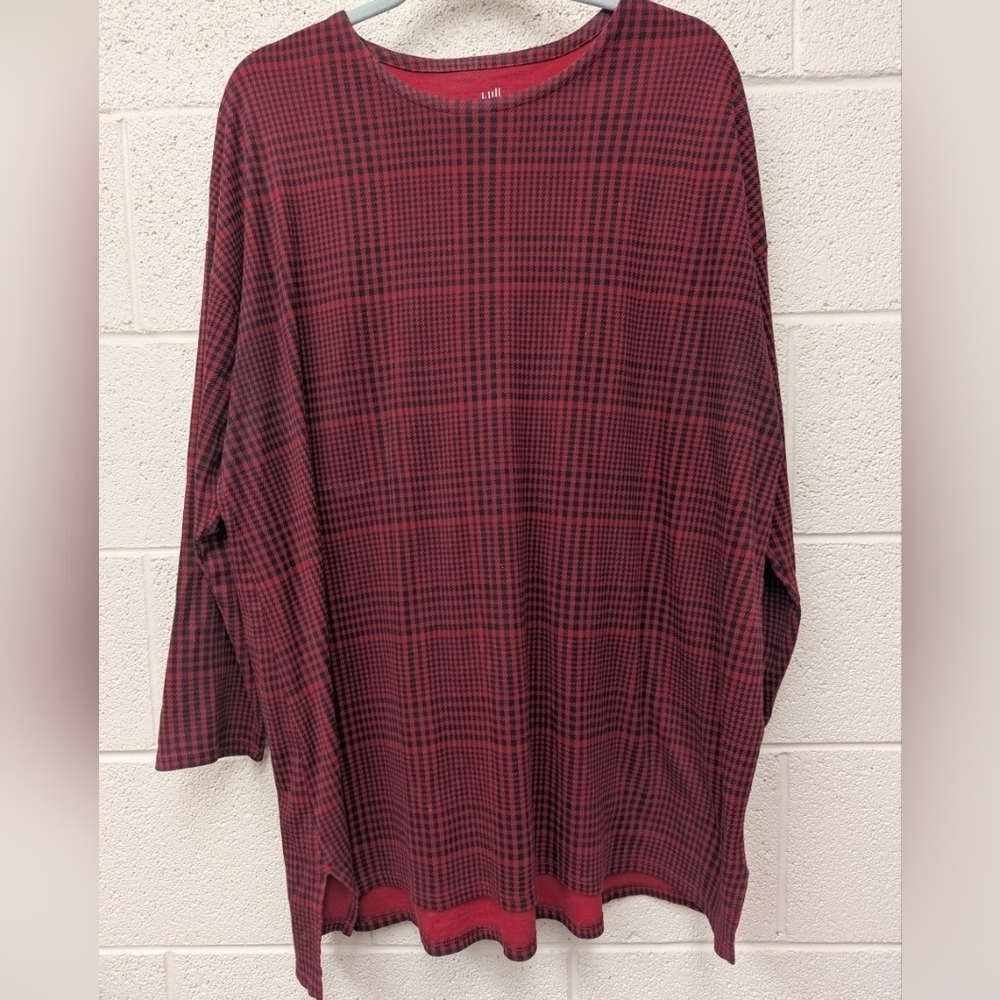 J. Jill size XL black and red plaid tunic - Picture 11 of 11